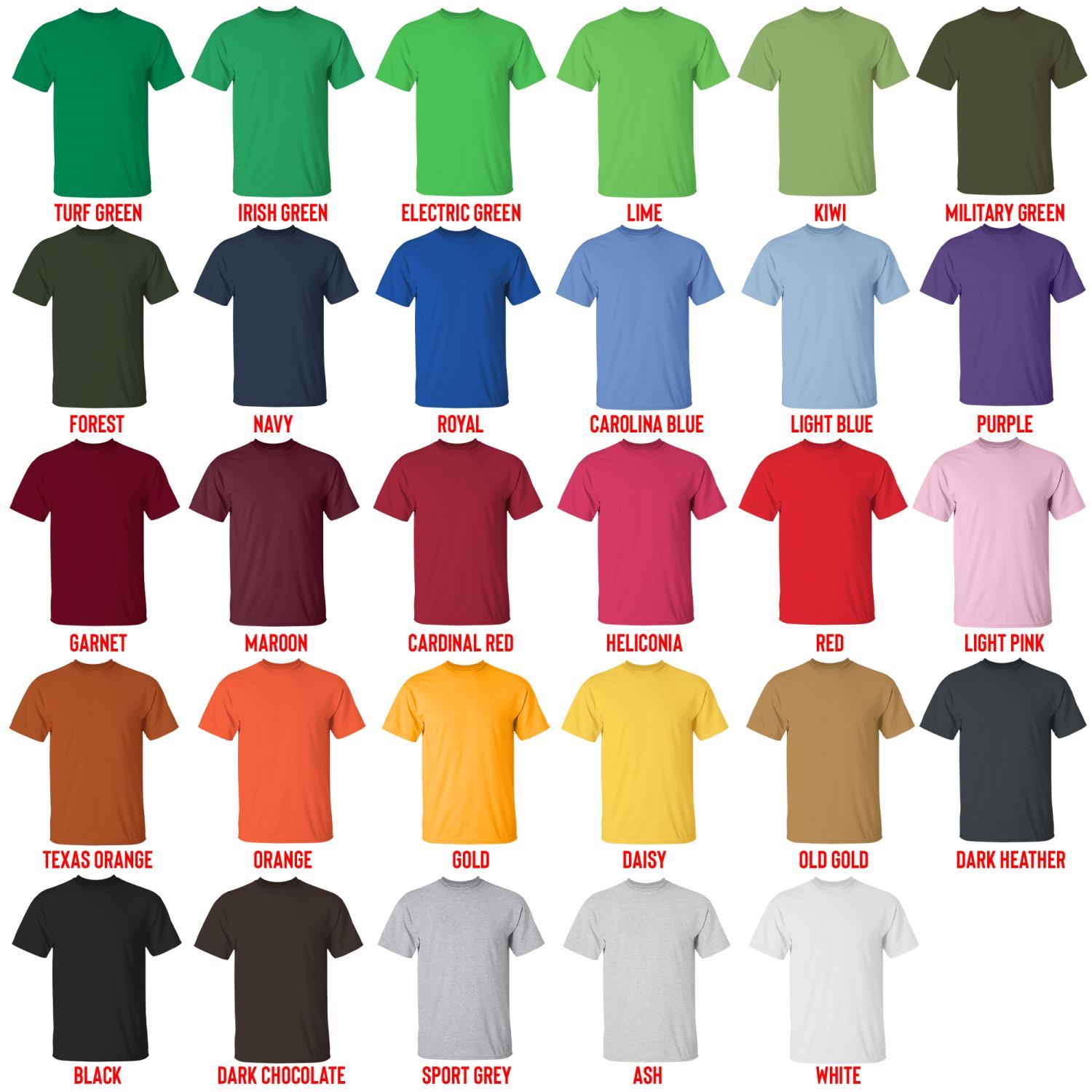 t shirt color chart - Gravity Falls Stuff
