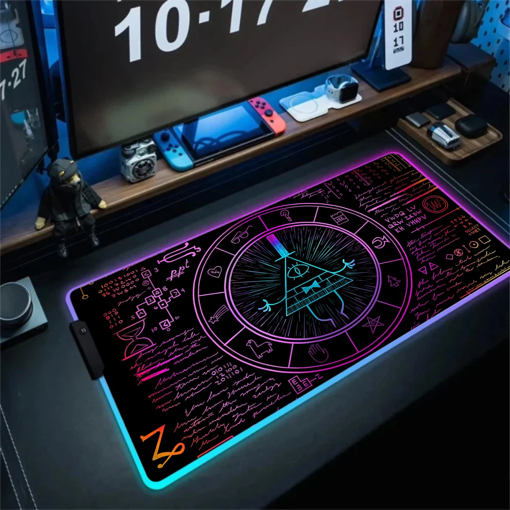 Gravity Falls Zodiac Symbol Mystic RGB Mouse Pad