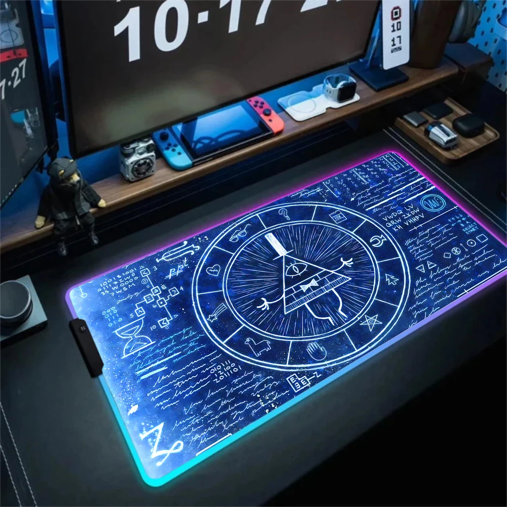Bill Cipher Chaos Neon RGB Mouse Pad