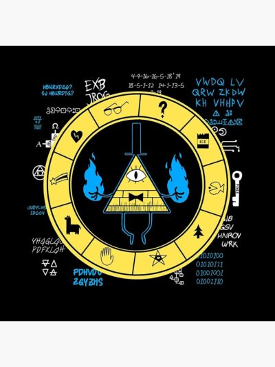 Alternative view of Gravity Falls Bill Cipher Zodiac Shower Curtain