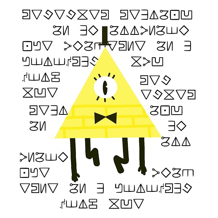 Gravity Falls Bill Cipher Code Tote Bag - Image 2