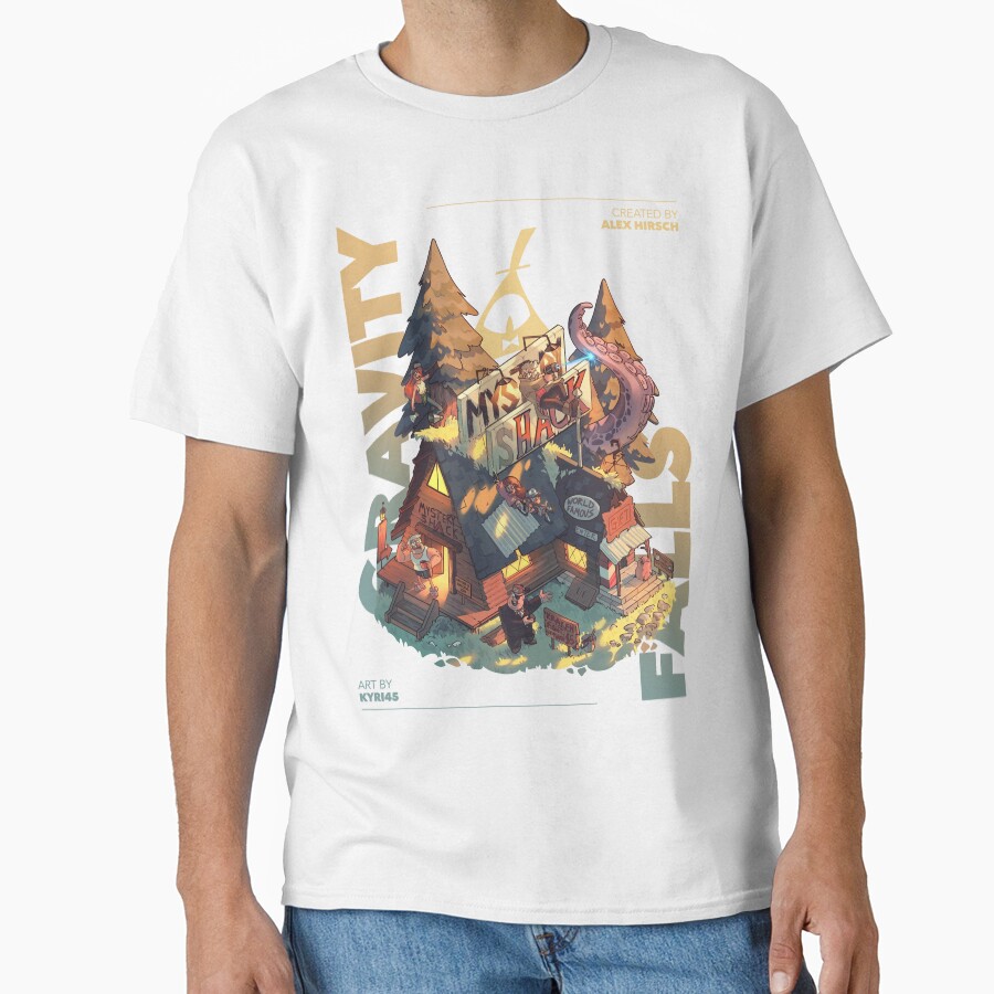 Gravity Falls Fand Home White T-shirt