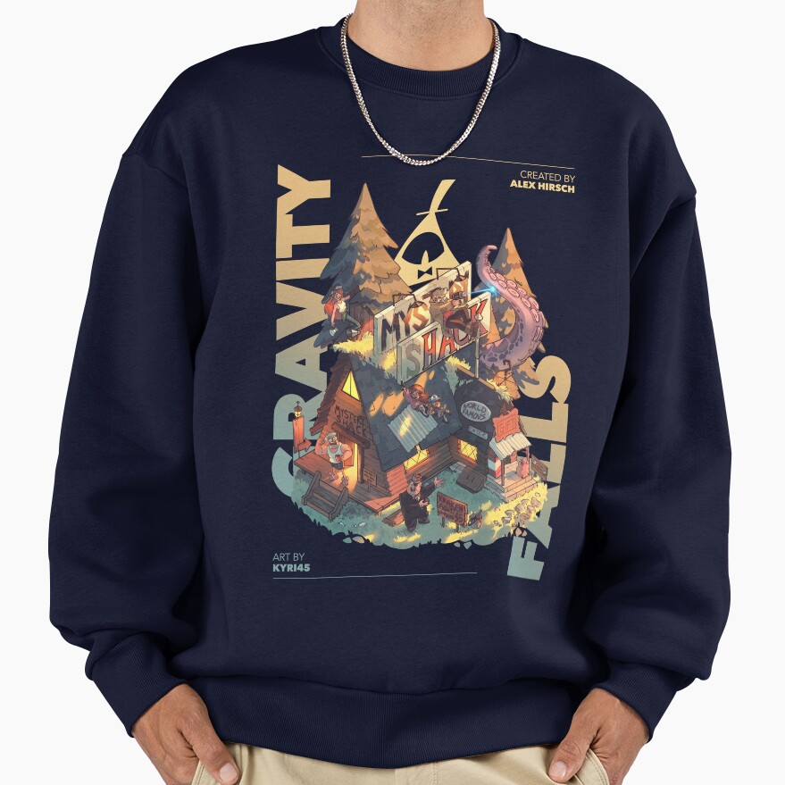 Gravity Falls Fand Home White Sweatshirt - Image 5