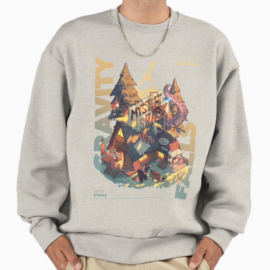 Gravity Falls Fand Home White Sweatshirt - Image 3