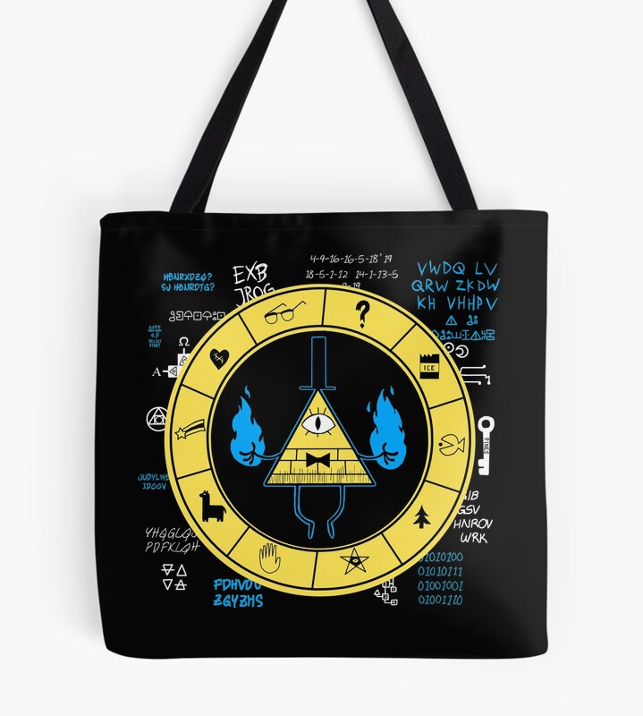 Gravity Falls Bill Cipher Zodiac Tote Bag
