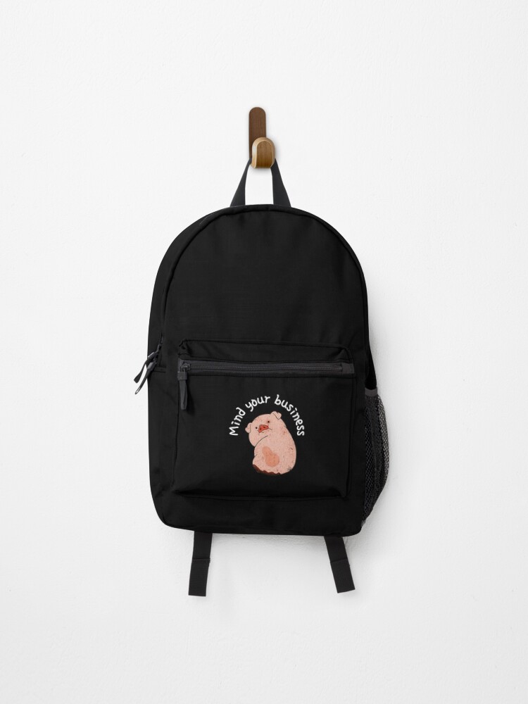 Gravity Falls Waddles Cute Funny Art Mind Your Business Backpack