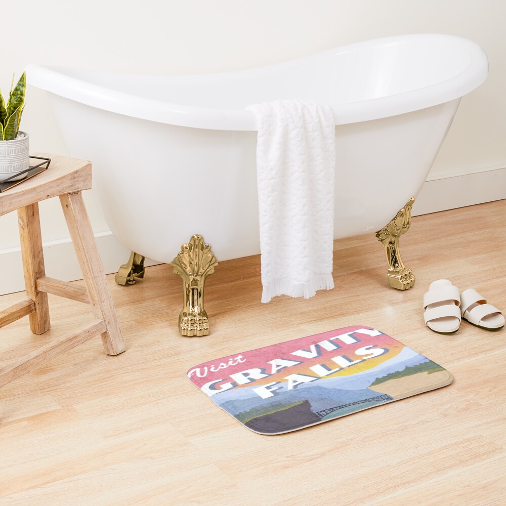 Visit Gravity Falls Postcard Bath Mat - Image 2