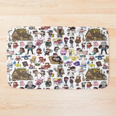 Cute Gravity Falls Doodle Bath Mat