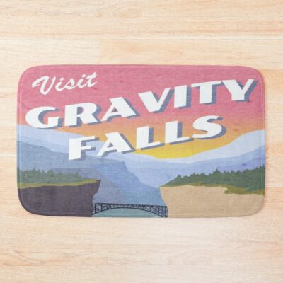 Visit Gravity Falls Postcard Bath Mat