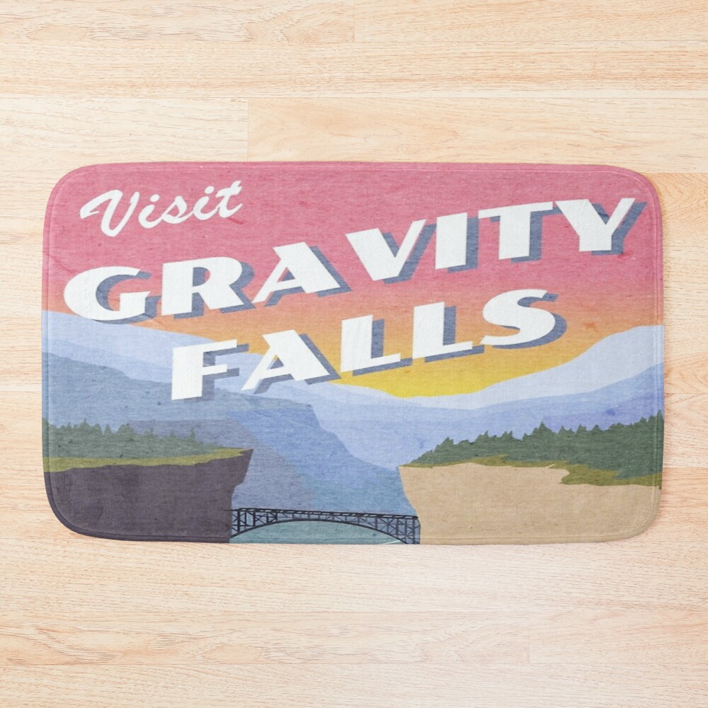 Visit Gravity Falls Postcard Bath Mat