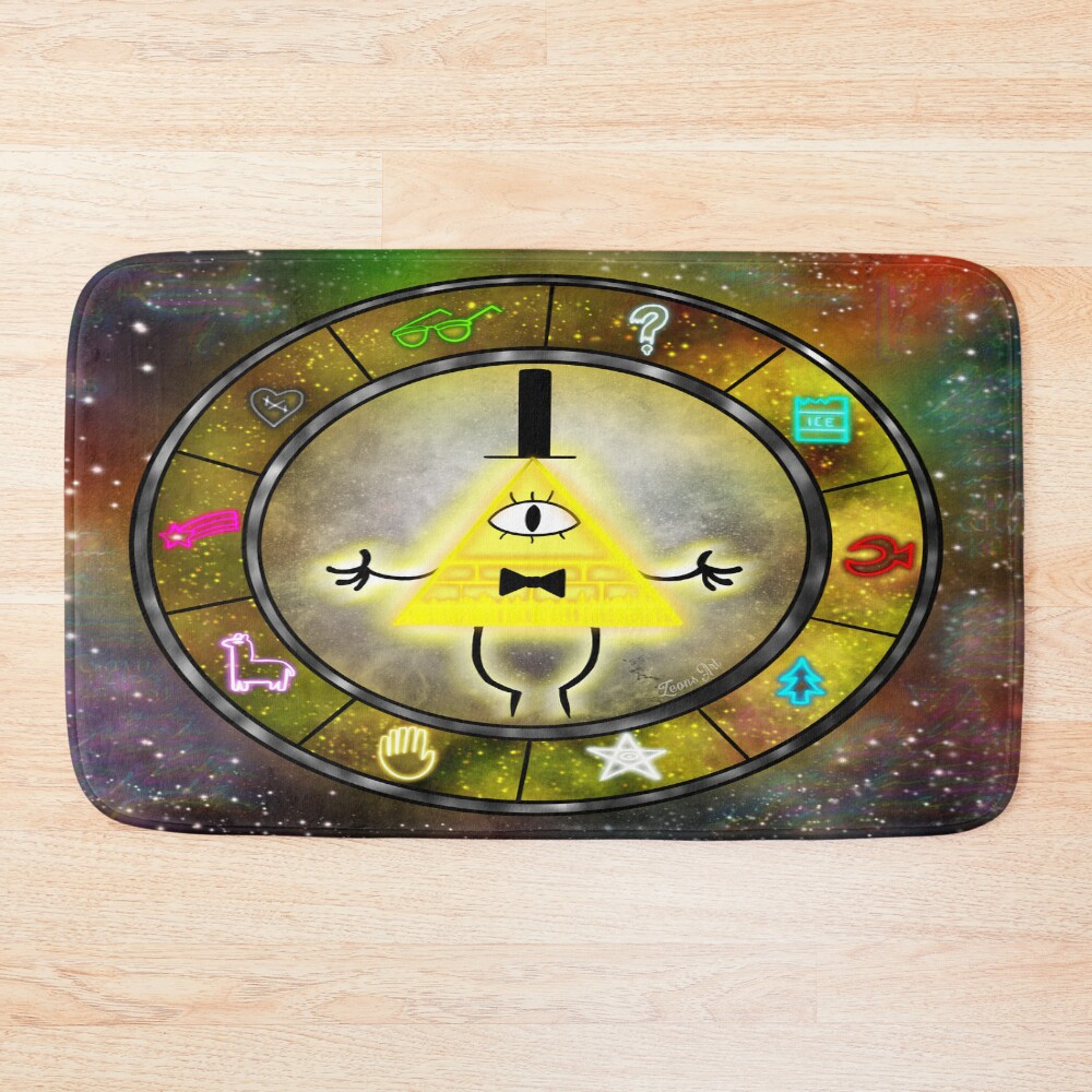 Bill Cipher Zodiac Gravity Falls Bath Mat
