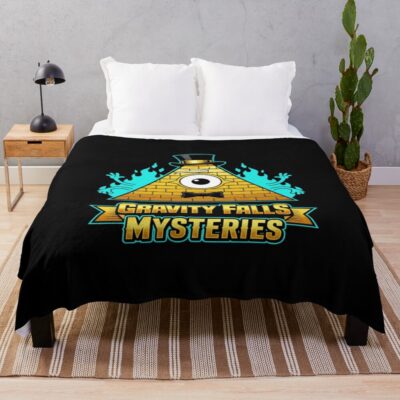 Gravity Falls Mysteries Blue Throw Blanket