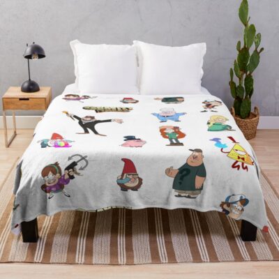 Gravity Falls Characters Throw Blanket