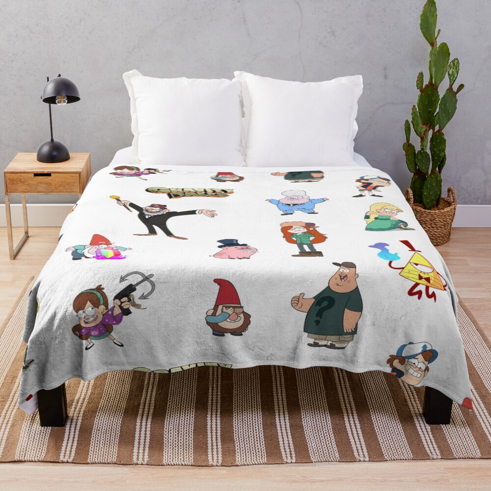 Gravity Falls Characters Throw Blanket