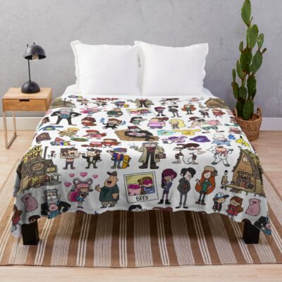 Cute Gravity Falls Doodle Throw Blanket