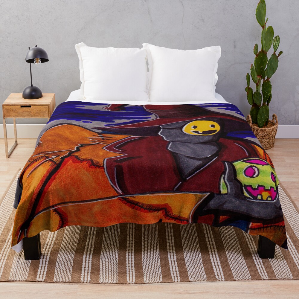 Summerween Trickster Throw Blanket