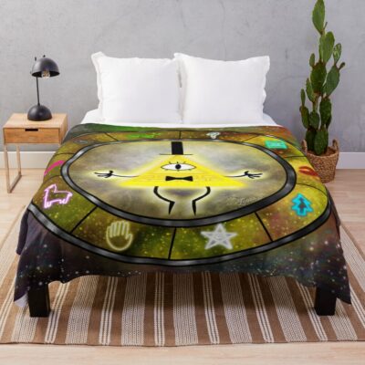 Bill Cipher Zodiac Gravity Falls Throw Blanket