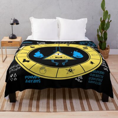 Gravity Falls Bill Cipher Zodiac Throw Blanket