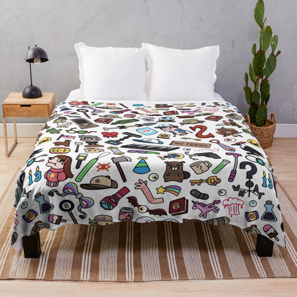 Gravity Falls Pattern Throw Blanket
