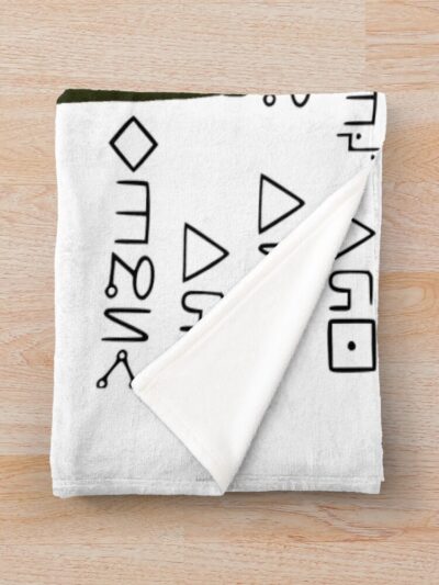 Alternative view of Gravity Falls Bill Cipher Code Throw Blanket
