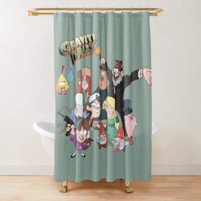 Gravity Falls Characters Shower Curtain