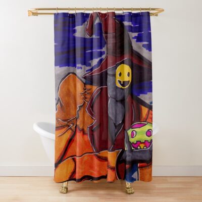 Summerween Trickster Shower Curtain