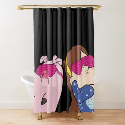 Mabel Pines And Waddles Shower Curtain