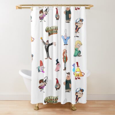 Gravity Falls Characters Shower Curtain