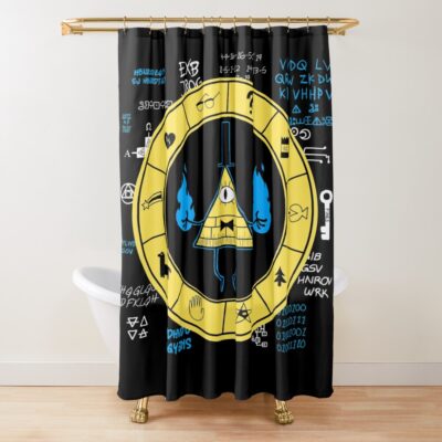 Gravity Falls Bill Cipher Zodiac Shower Curtain