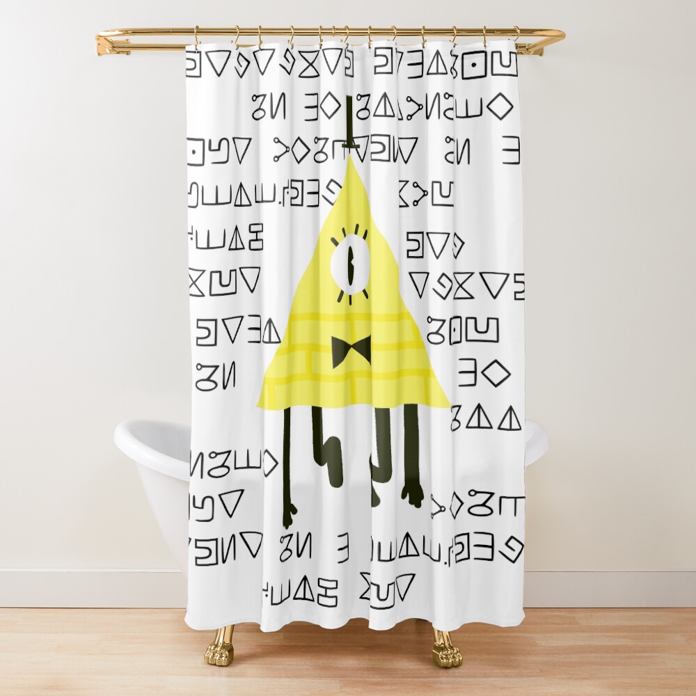 Gravity Falls Bill Cipher Code Shower Curtain