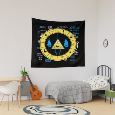Gravity Falls Bill Cipher Zodiac Tapestry