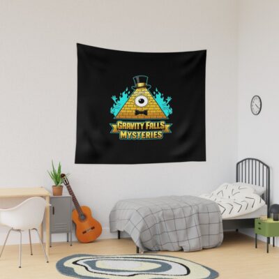 Gravity Falls Mysteries Blue Tapestry