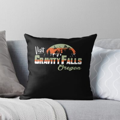 Visit Gravity Falls Oregon Throw Pillow