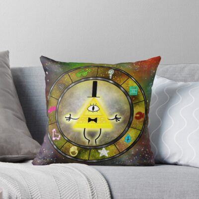 Bill Cipher Zodiac Gravity Falls Throw Pillow