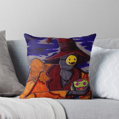Summerween Trickster Throw Pillow