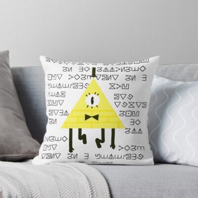 Gravity Falls Bill Cipher Code Throw Pillow