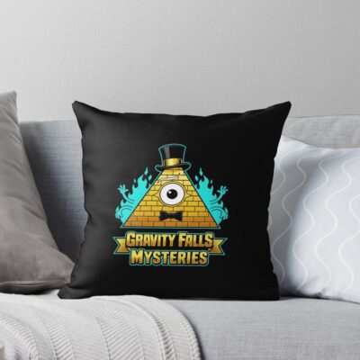 Gravity Falls Mysteries Blue Throw Pillow