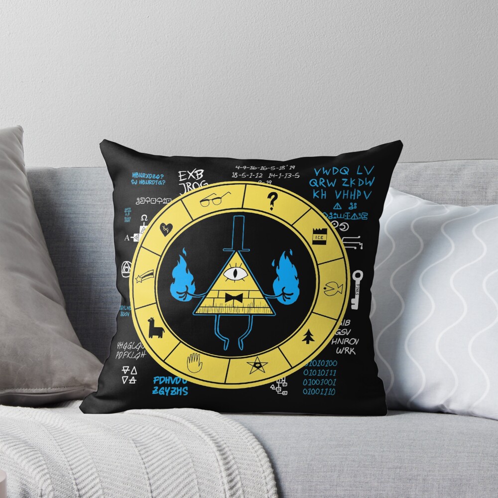 Gravity Falls Bill Cipher Zodiac Throw Pillow