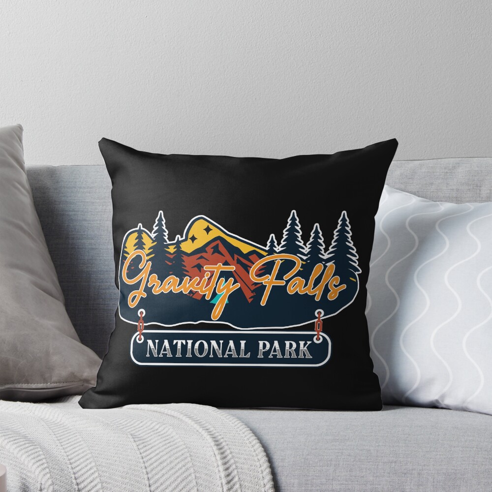 Gravity Falls National Park Throw Pillow