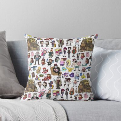 Cute Gravity Falls Doodle Throw Pillow