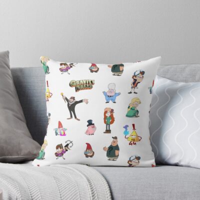 Gravity Falls Characters Throw Pillow