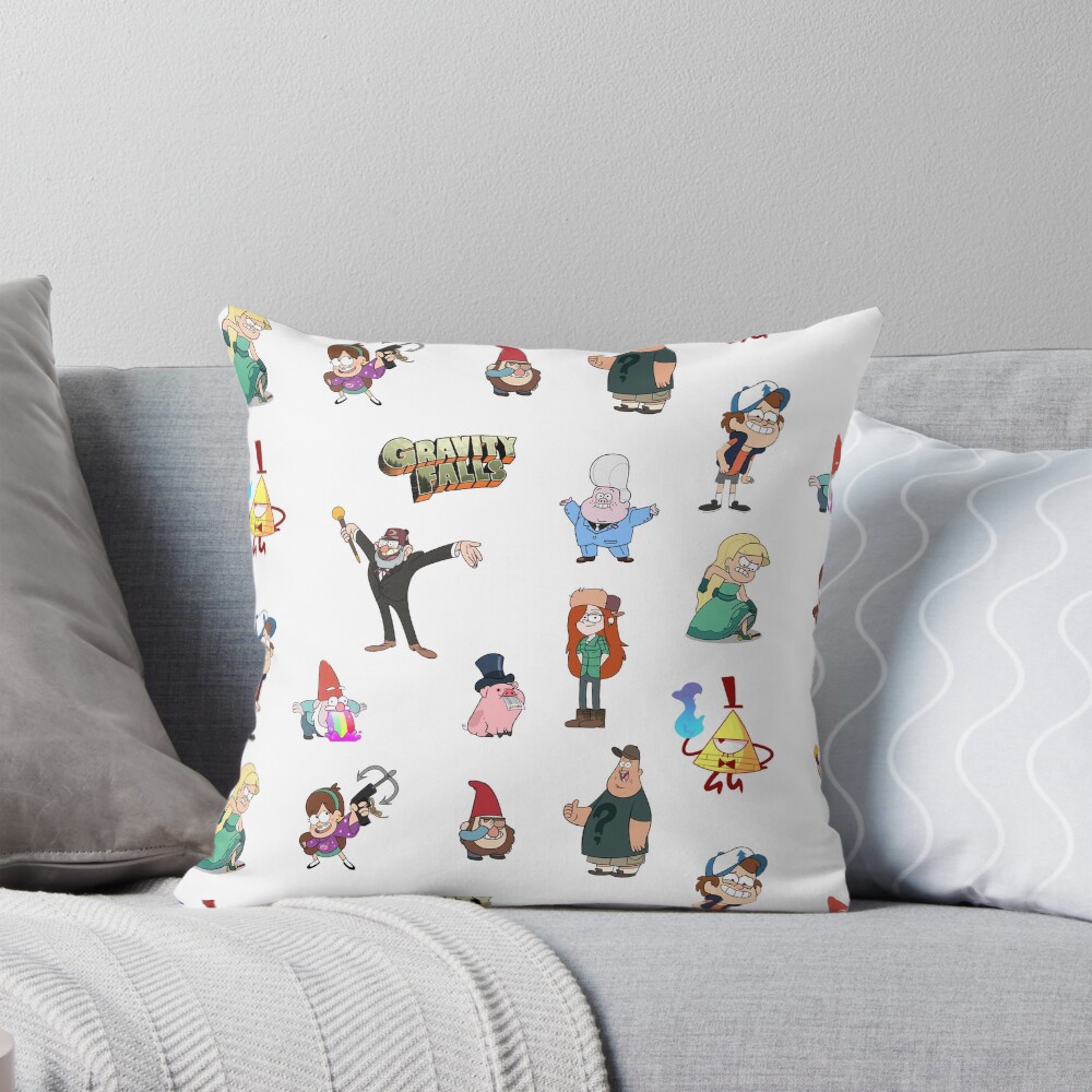 Gravity Falls Characters Throw Pillow