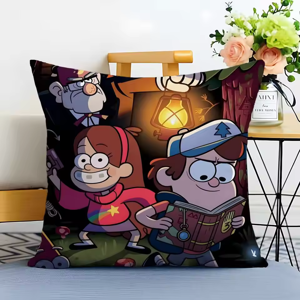 Gravity Falls Vintage Artwork Tribute Throw Pillow