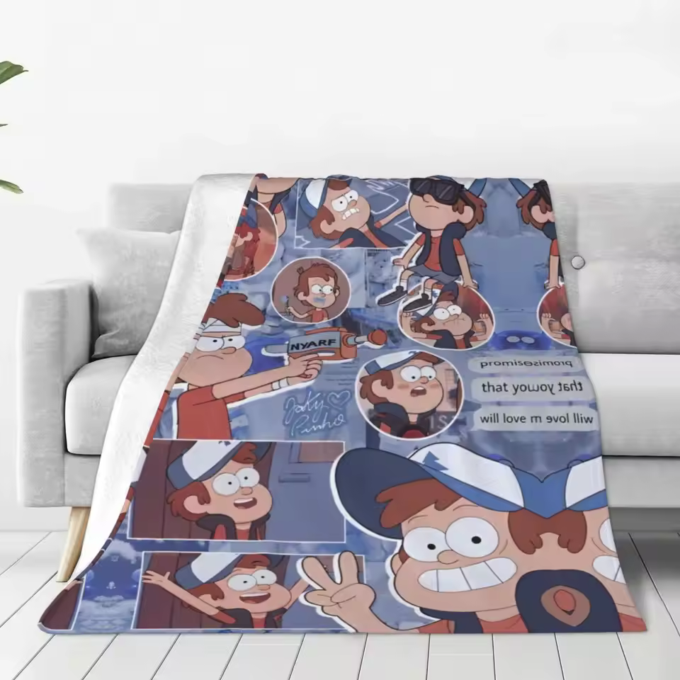 Gravity Falls Vintage Print Tribute Blanket